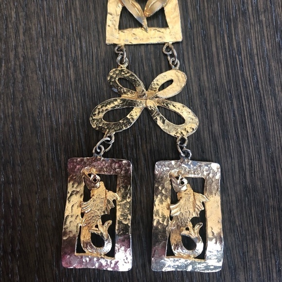 Vintage Biagi Piesces long necklace, gold tone cca.1970’s - Picture 4 of 9